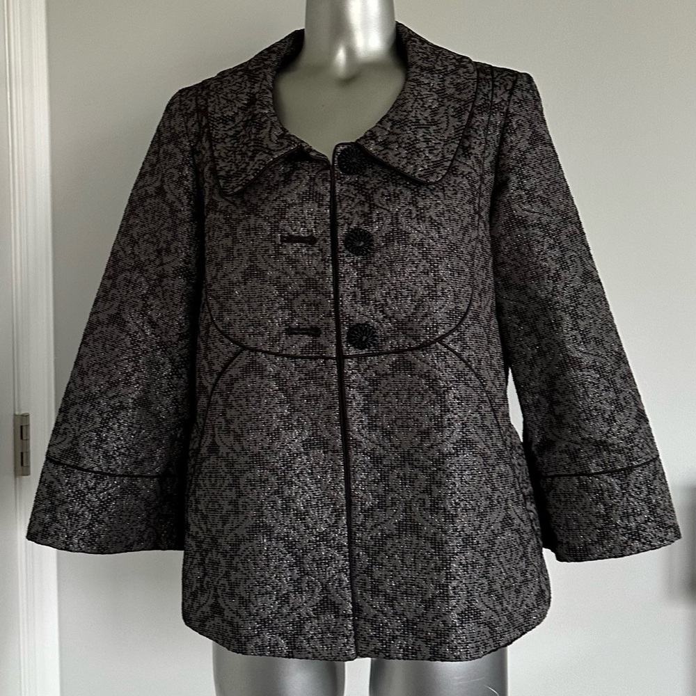 Vintage Oscar de La Renta Black Crop Jacket